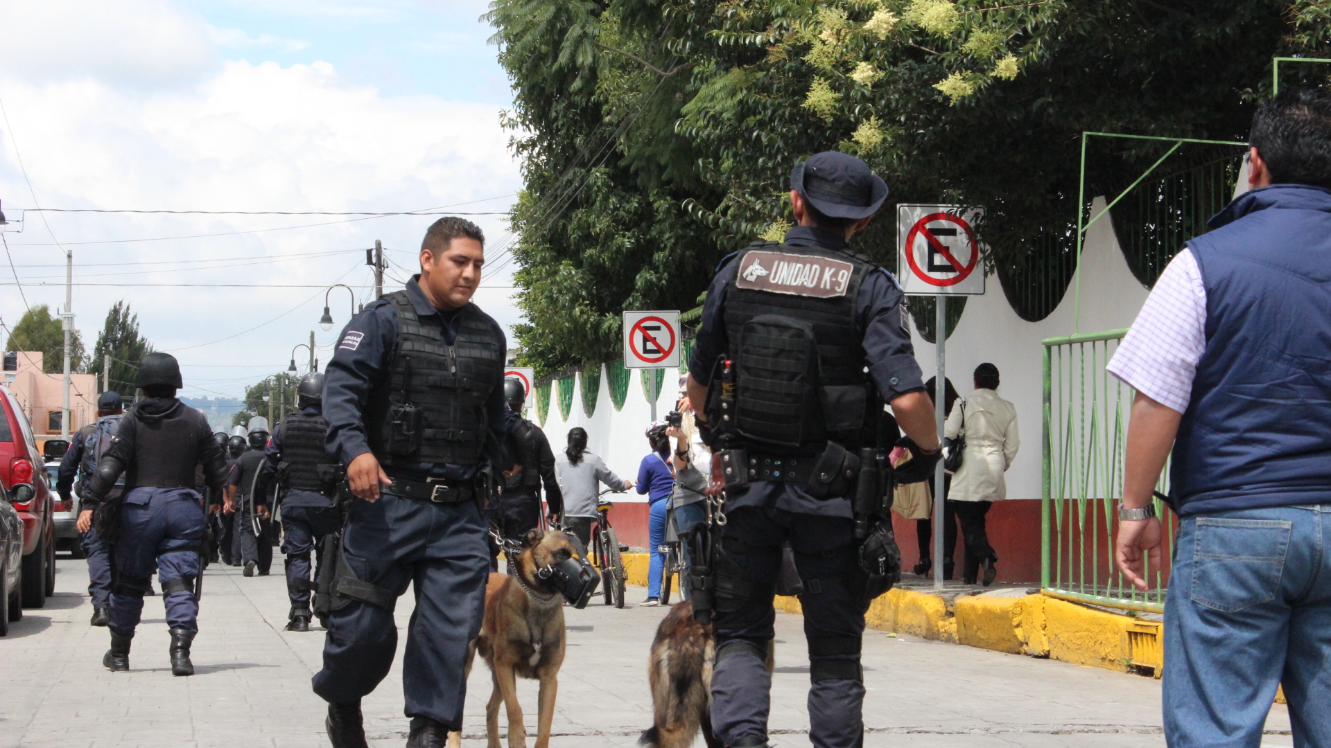 Elementos policiales de San Andrés el 6 de Octubre de 2014