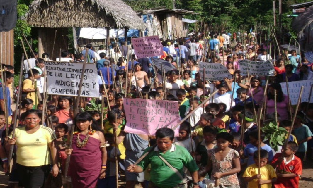 Fuente: Aidesep. Ciudadanos indígenas en protesta.